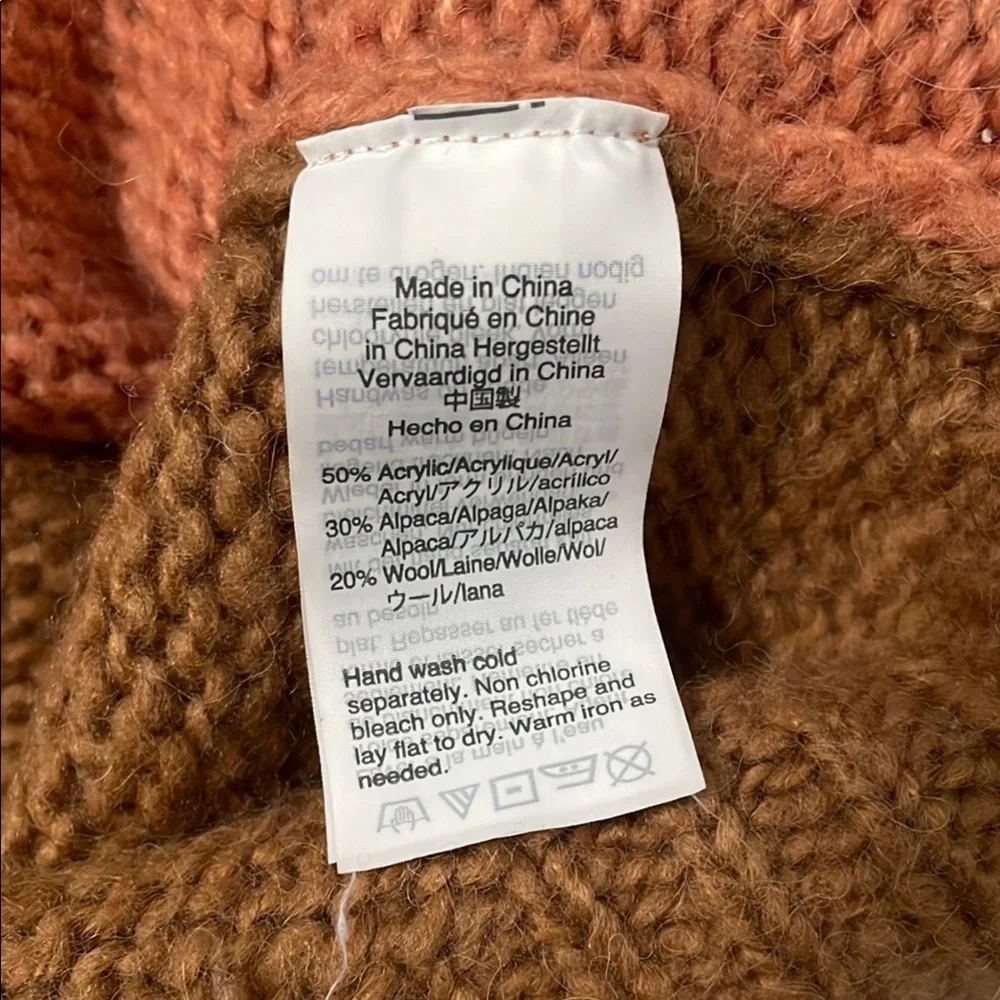 Madewell Sweater Womens Size XS Multicolor Striped V-Neck Balloon Sleeve Knit - Picture 7 of 8